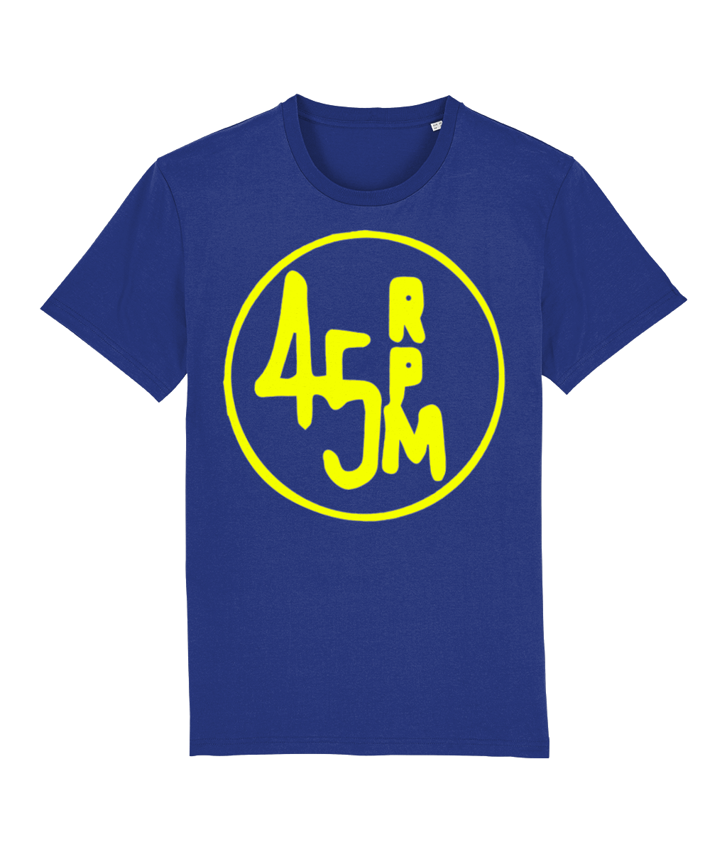 bloodsweatandtees | 45 RPM Selectors Choice Organic t-shirt YELLOW/ Worker_Blue