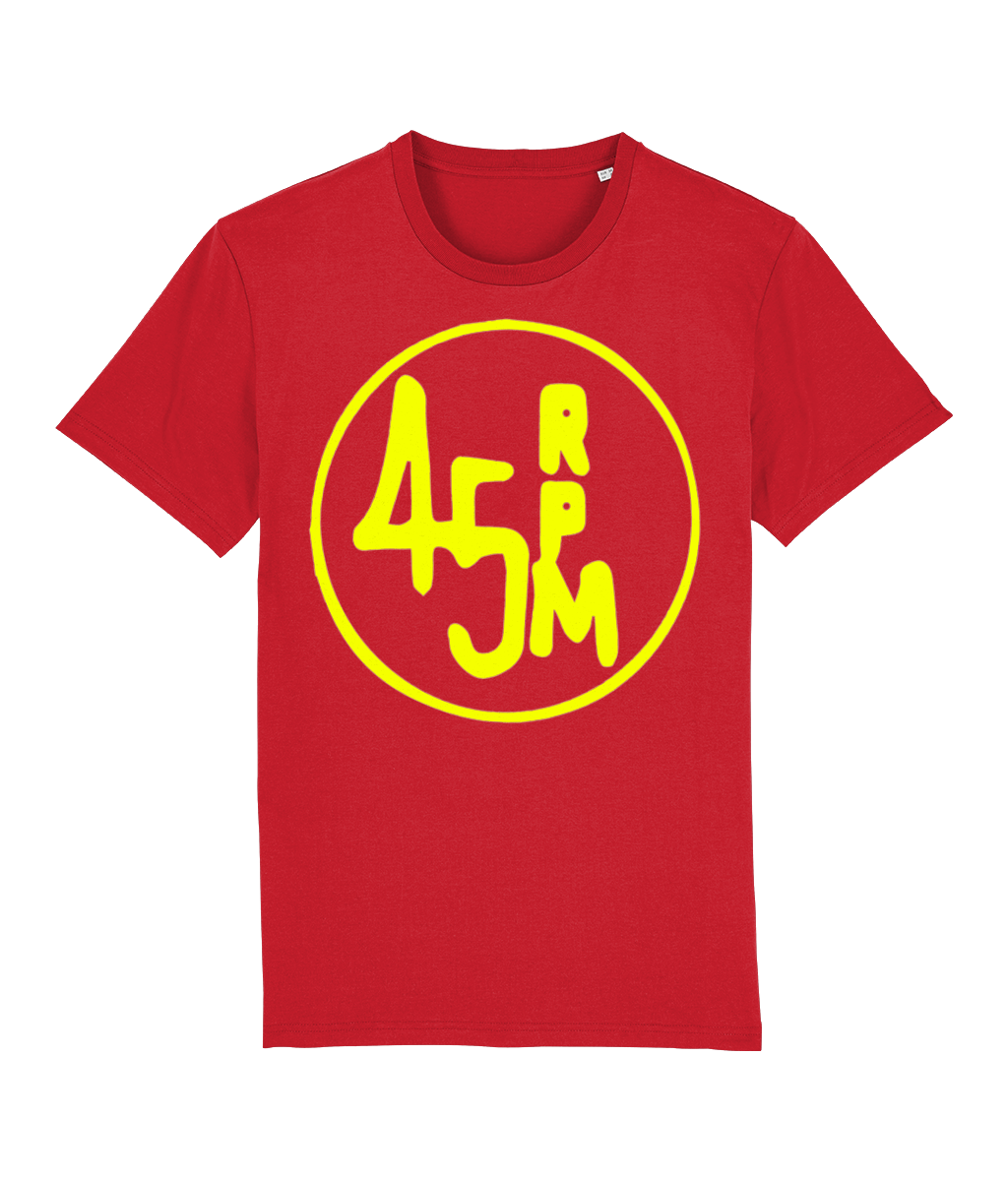 bloodsweatandtees | 45 RPM Selectors Choice Organic t-shirt YELLOW/ Red