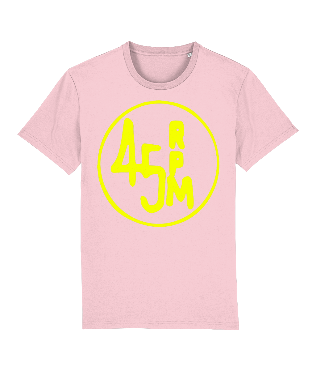 bloodsweatandtees | 45 RPM Selectors Choice Organic t-shirt YELLOW/ Cotton_Pink
