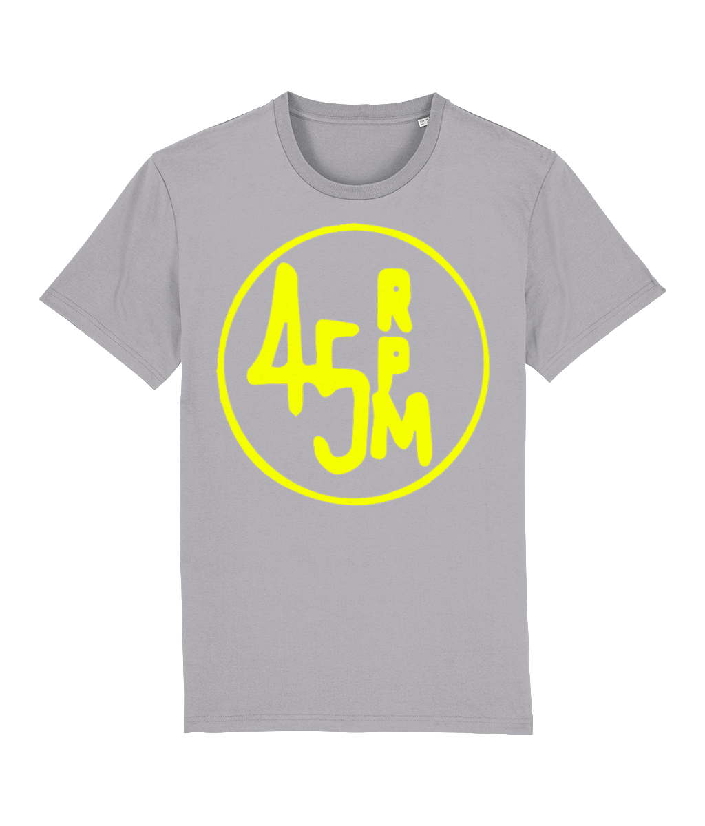 bloodsweatandtees | 45 RPM Selectors Choice Organic t-shirt YELLOW/ Heather_Grey