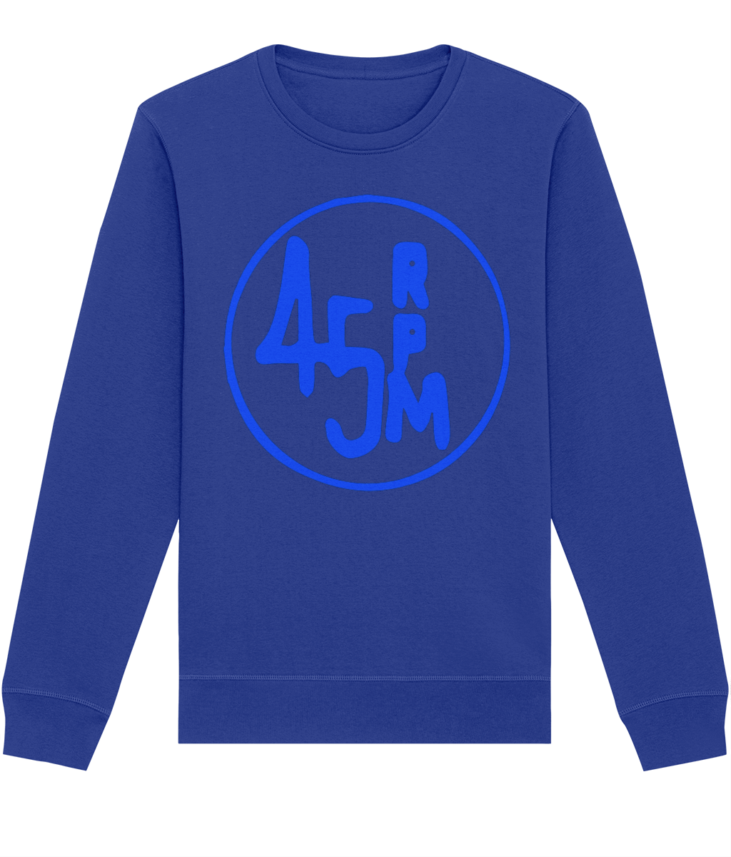 bloodsweatandtees | 45 RPM Selectors Choice Organic Sweatshirt BLUE/ Royal_Blue