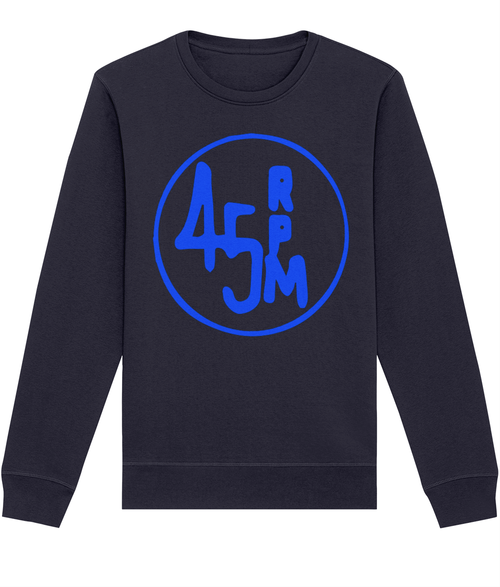 bloodsweatandtees | 45 RPM Selectors Choice Organic Sweatshirt BLUE/ French_Navy