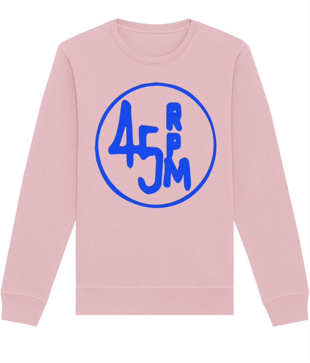 bloodsweatandtees | 45 RPM Selectors Choice Organic Sweatshirt BLUE/ Cotton_Pink