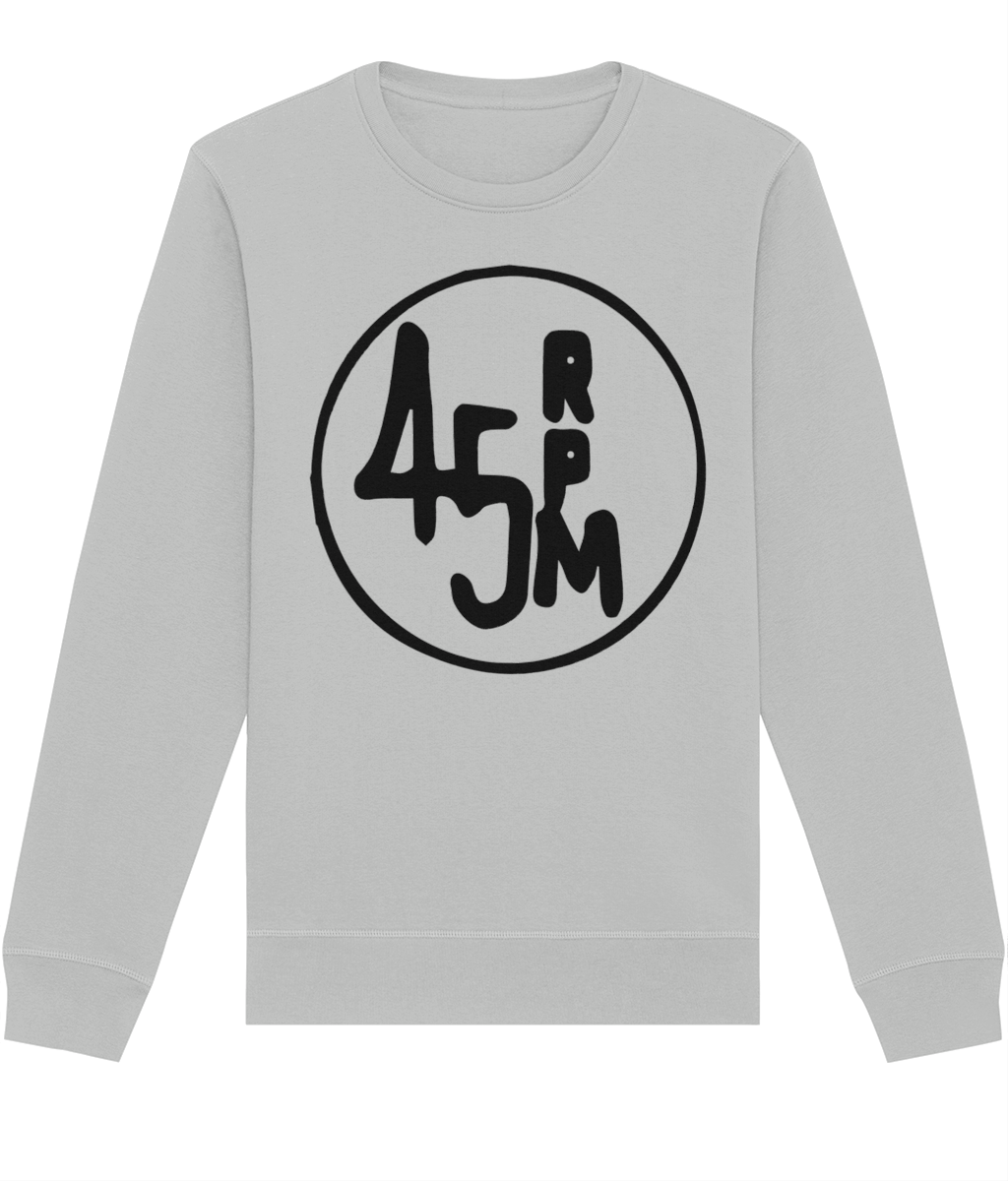bloodsweatandtees | 45 RPM Selectors Choice Organic Sweatshirt BLACK/ Heather_Grey