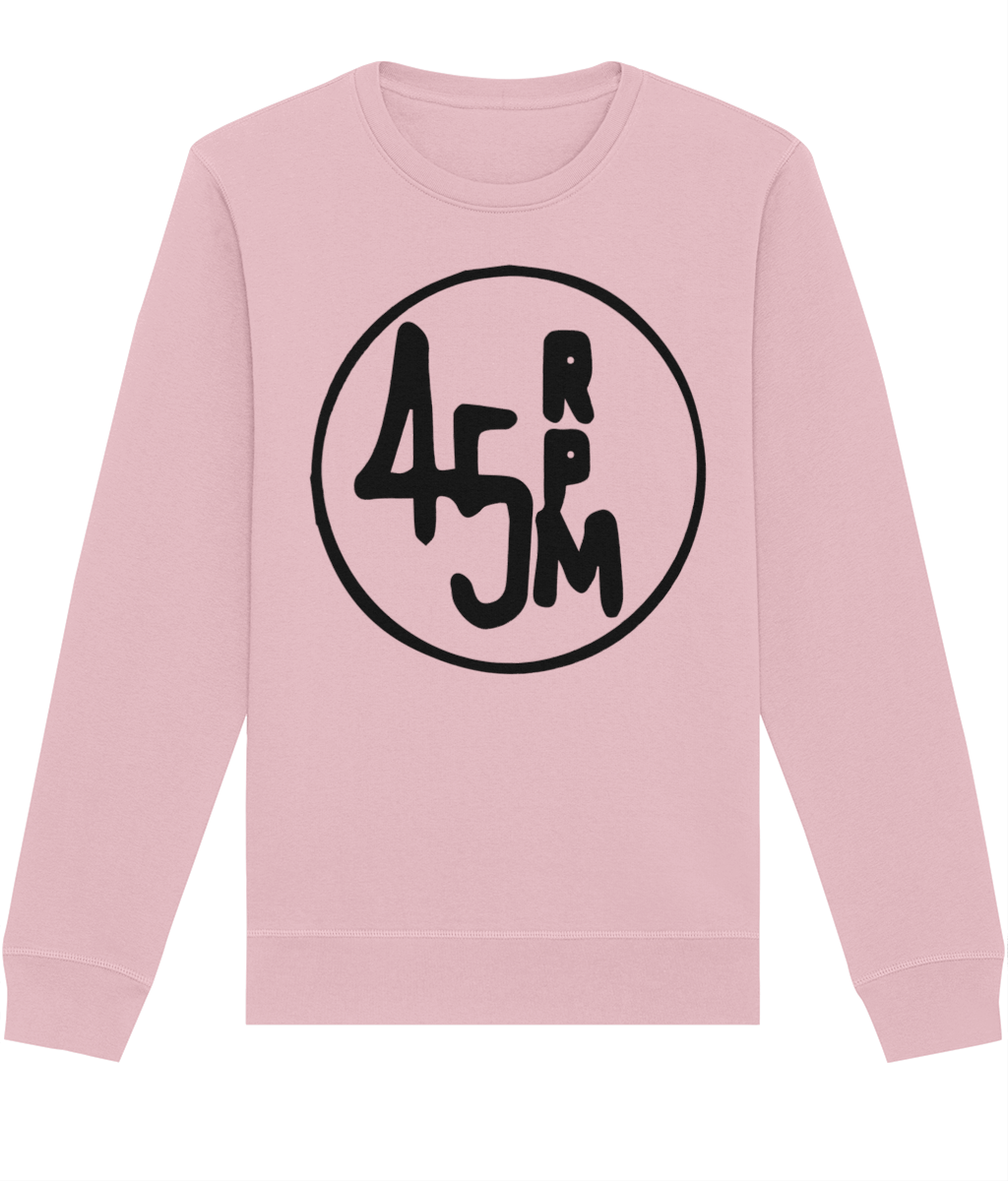bloodsweatandtees | 45 RPM Selectors Choice Organic Sweatshirt BLACK/ Cotton_Pink