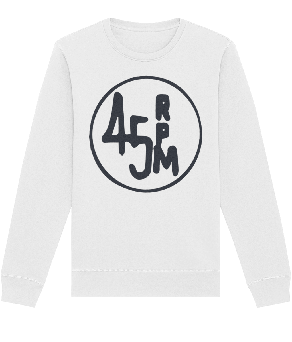bloodsweatandtees | 45 RPM Selectors Choice Organic Sweatshirt GREY/ White