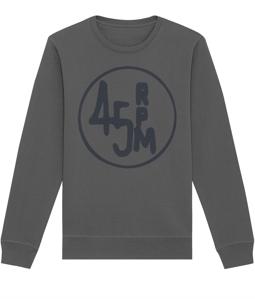 bloodsweatandtees | 45 RPM Selectors Choice Organic Sweatshirt GREY/ Anthracite