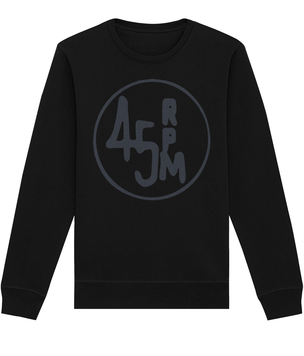 bloodsweatandtees | 45 RPM Selectors Choice Organic Sweatshirt GREY/ Black