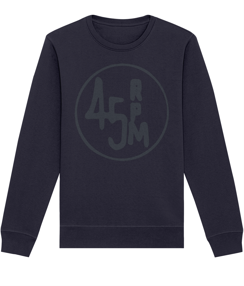 bloodsweatandtees | 45 RPM Selectors Choice Organic Sweatshirt GREY/ French_Navy