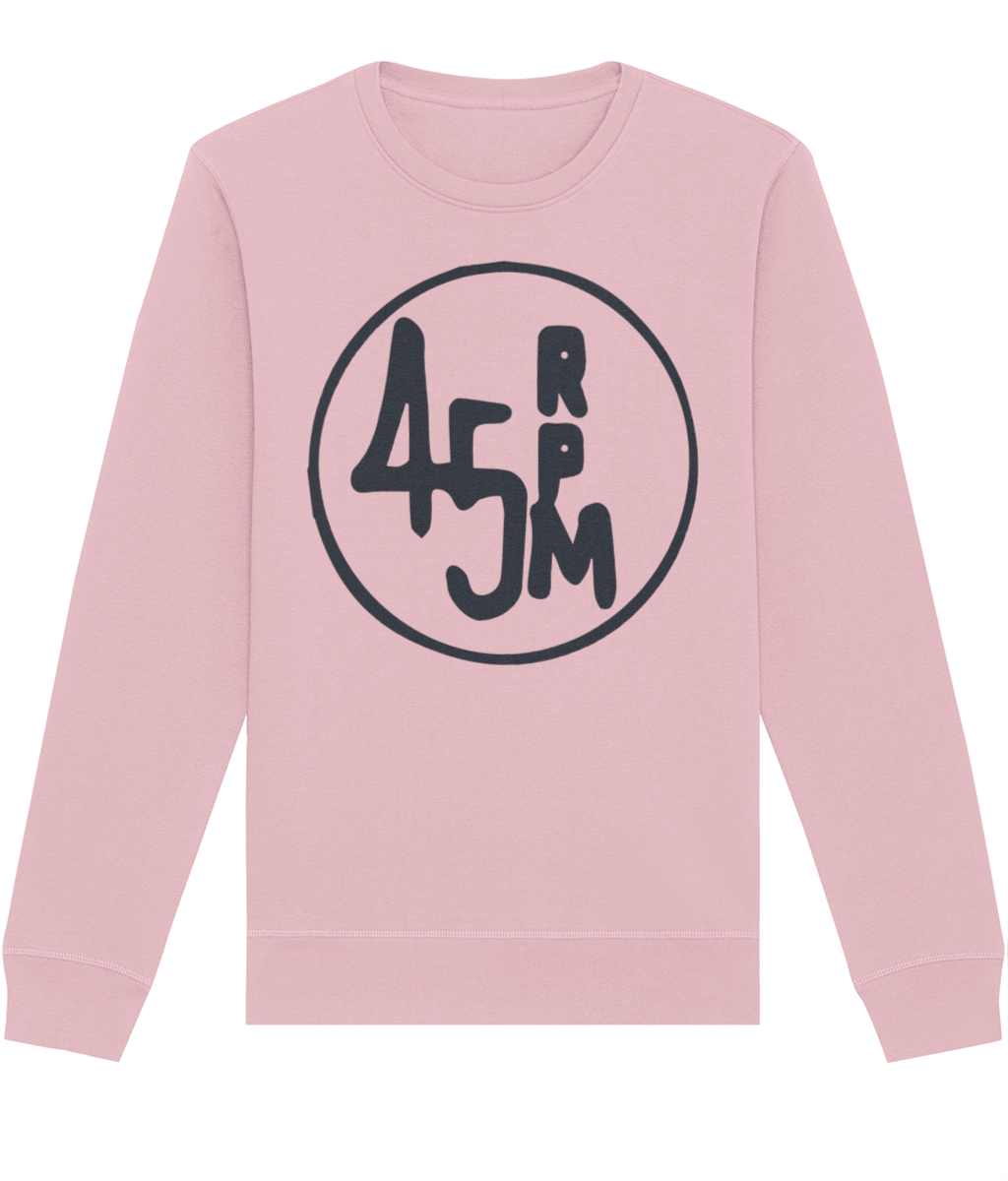 bloodsweatandtees | 45 RPM Selectors Choice Organic Sweatshirt GREY/ Cotton_Pink