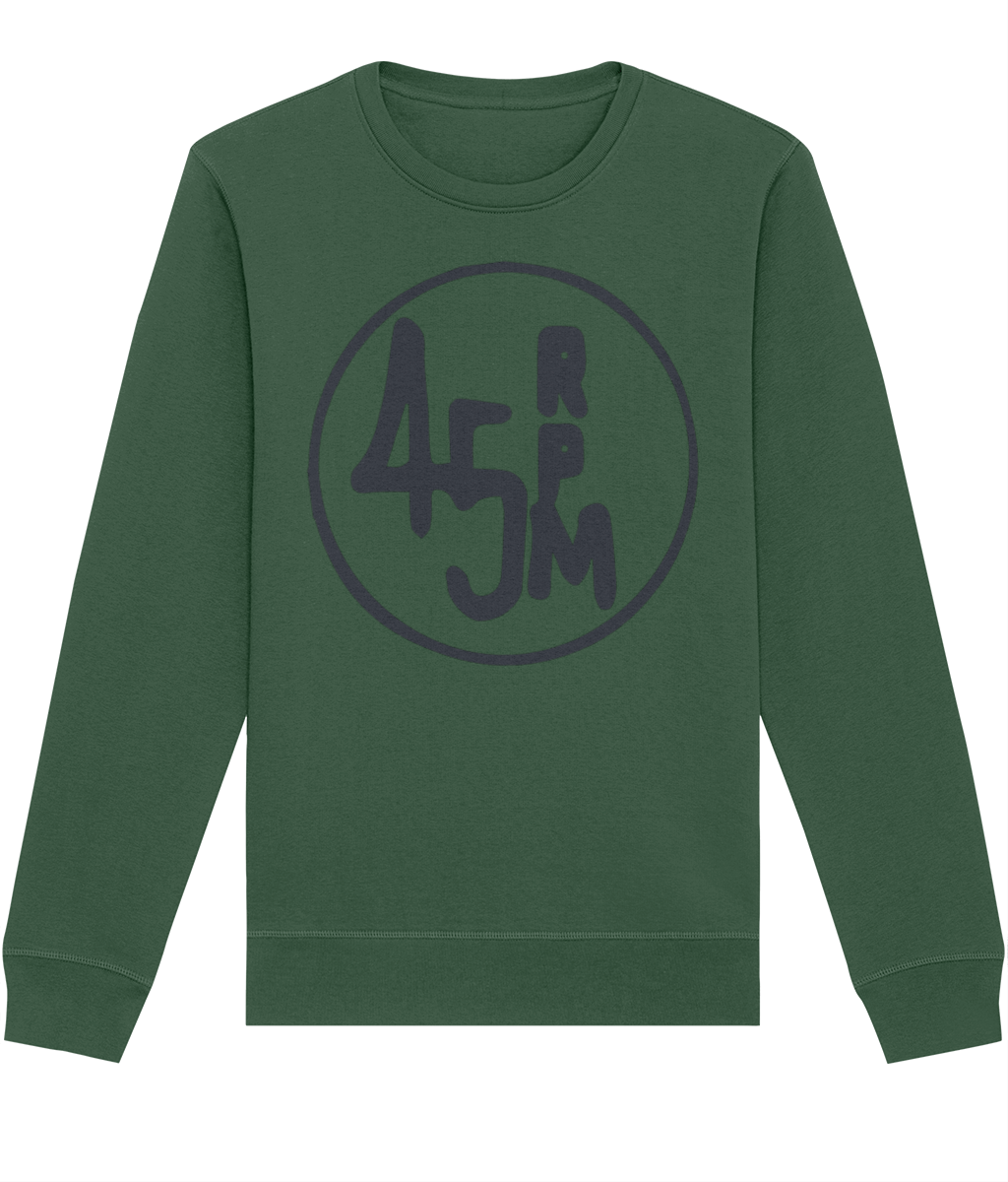 bloodsweatandtees | 45 RPM Selectors Choice Organic Sweatshirt GREY/ Bottle_Green