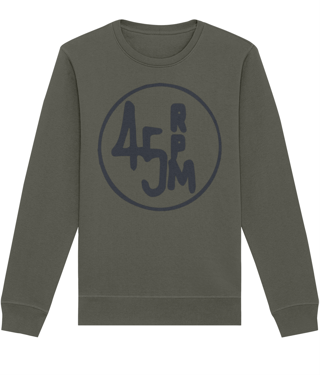 bloodsweatandtees | 45 RPM Selectors Choice Organic Sweatshirt GREY/ Khaki