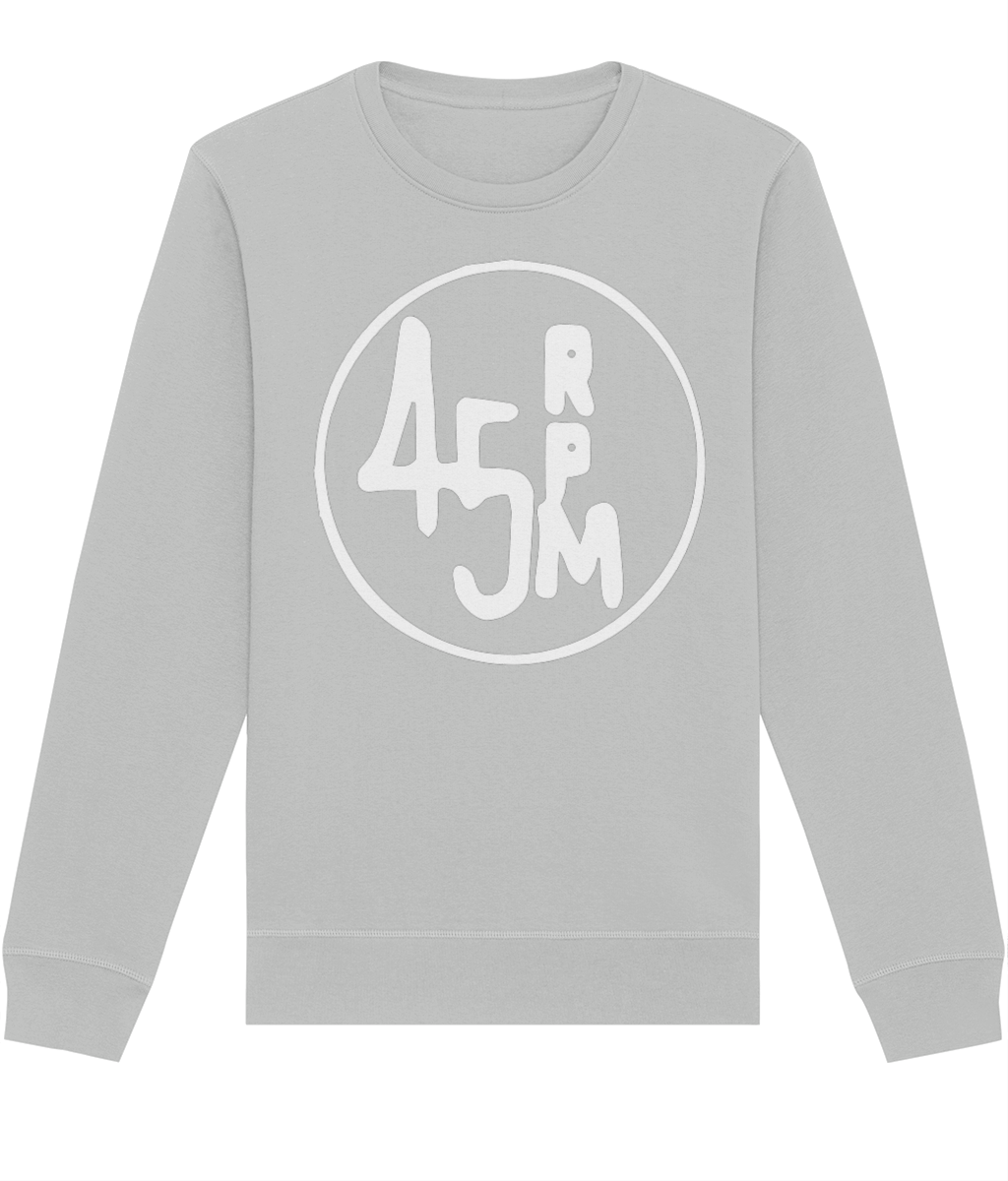 bloodsweatandtees | 45 RPM Selectors Choice Organic Sweatshirt WHITE/ Heather_Grey