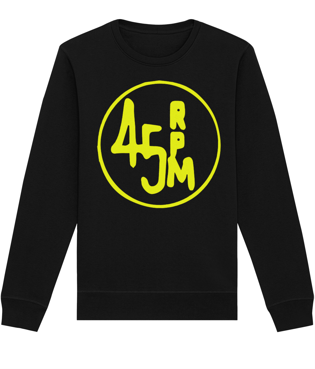 bloodsweatandtees | 45 RPM Selectors Choice Organic Sweatshirt YELLOW/ Black