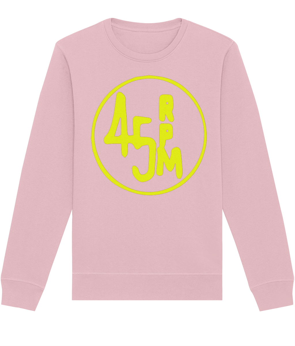 bloodsweatandtees | 45 RPM Selectors Choice Organic Sweatshirt YELLOW/ Cotton_Pink