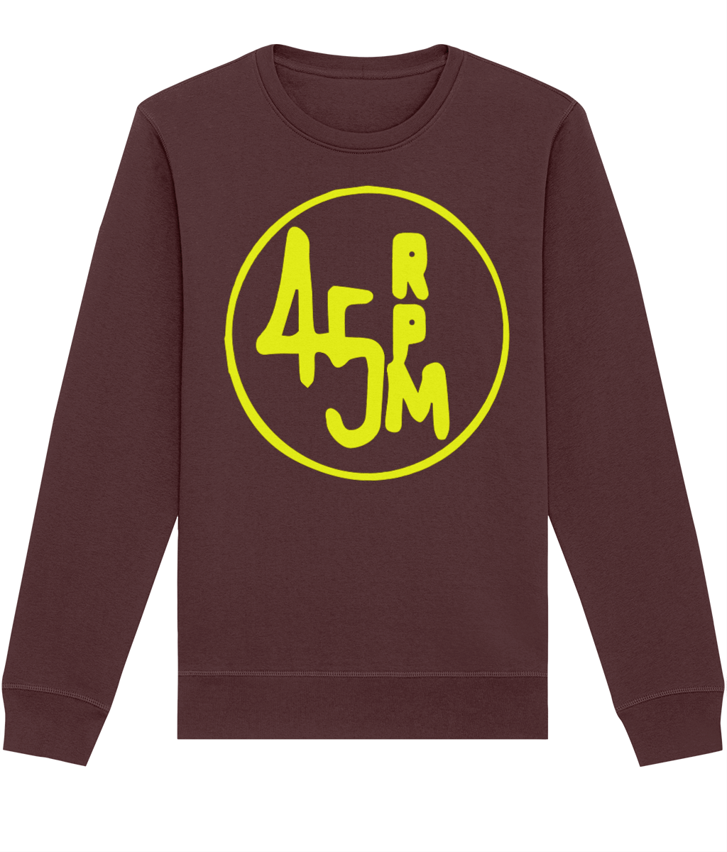 bloodsweatandtees | 45 RPM Selectors Choice Organic Sweatshirt YELLOW/ Maroon