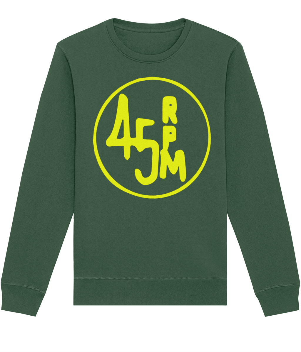 bloodsweatandtees | 45 RPM Selectors Choice Organic Sweatshirt YELLOW/ Bottle_Green