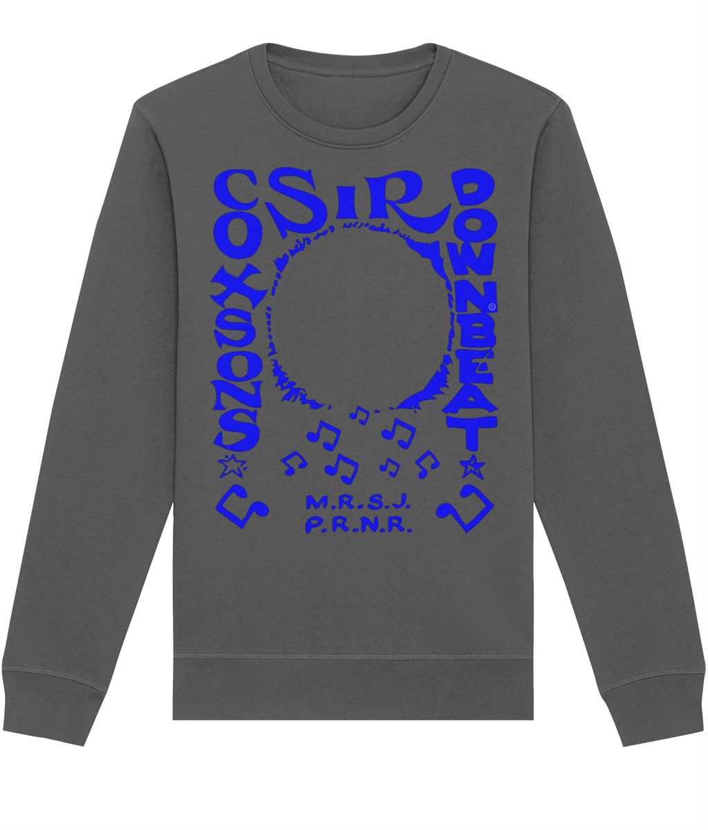 bloodsweatandtees | Sir Coxsons Downbeat Organic Sweatshirt BLUE/ Anthracite