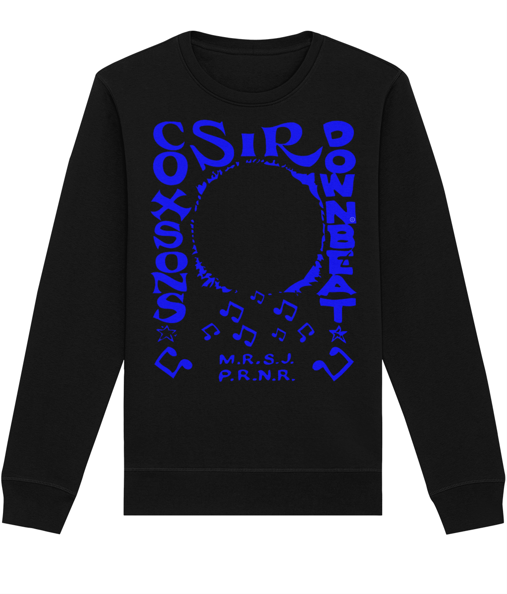 bloodsweatandtees | Sir Coxsons Downbeat Organic Sweatshirt BLUE/ Black