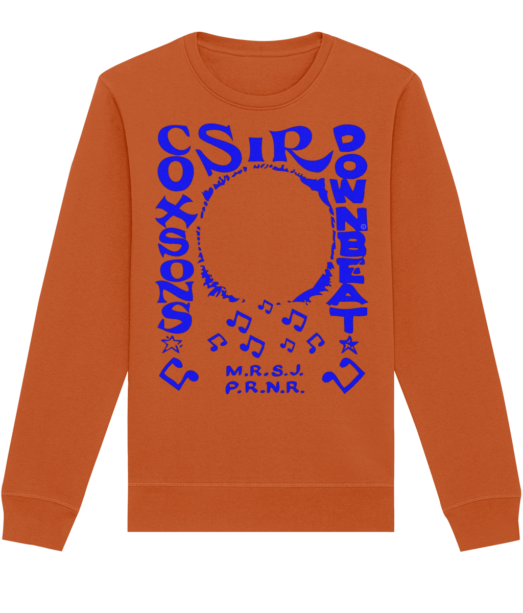 bloodsweatandtees | Sir Coxsons Downbeat Organic Sweatshirt BLUE/ Orange
