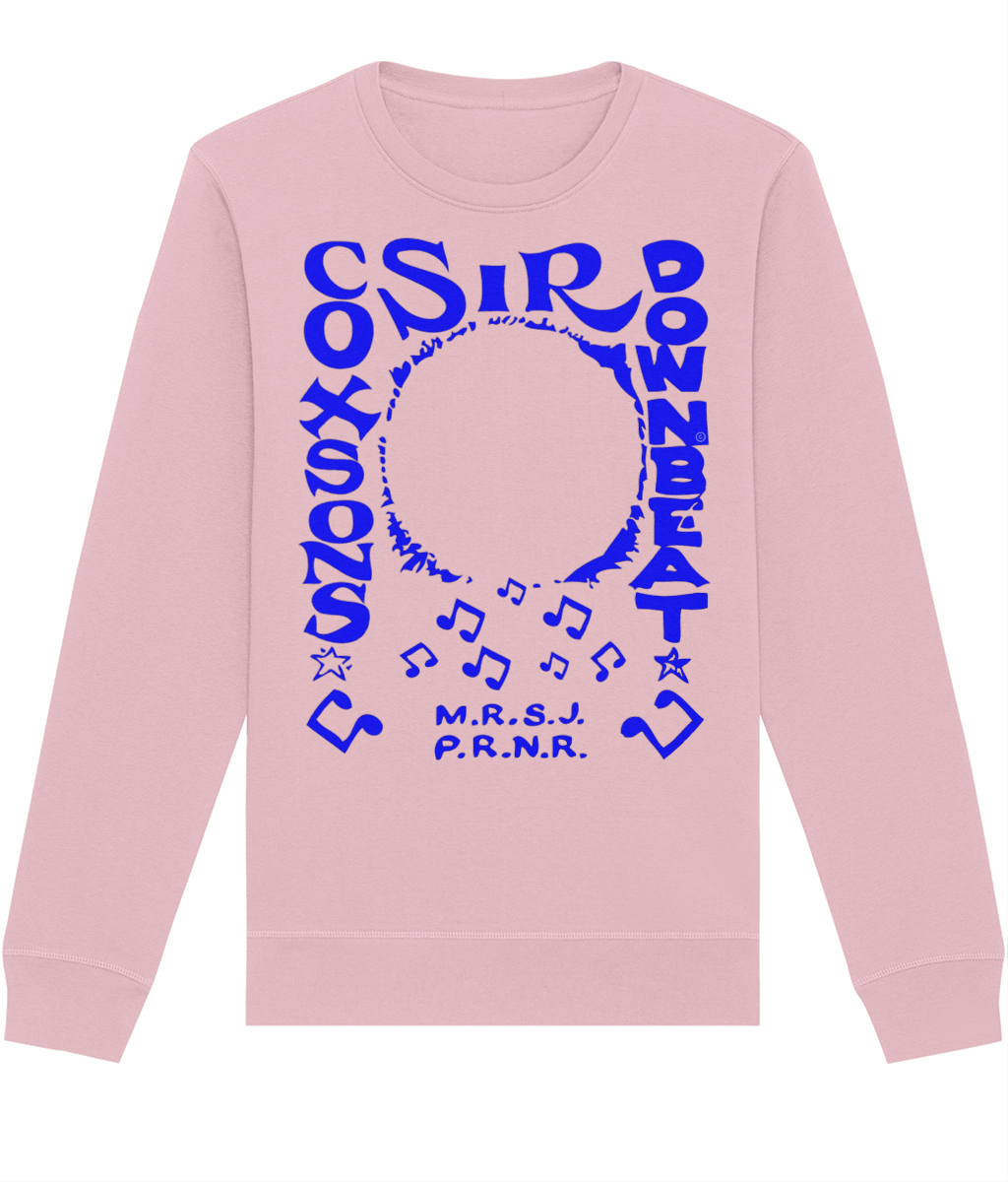 bloodsweatandtees | Sir Coxsons Downbeat Organic Sweatshirt BLUE/ Cotton_Pink