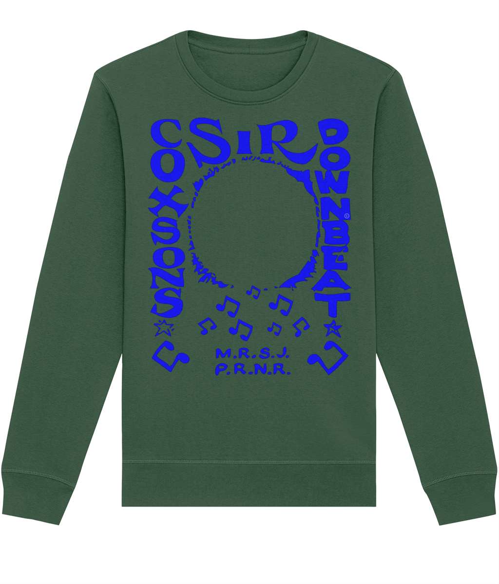 bloodsweatandtees | Sir Coxsons Downbeat Organic Sweatshirt BLUE/ Bottle_Green