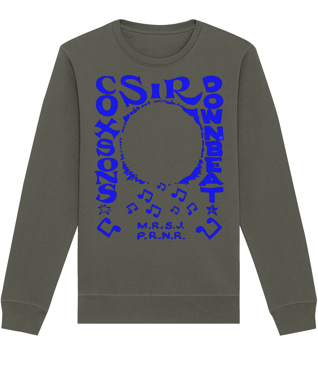 bloodsweatandtees | Sir Coxsons Downbeat Organic Sweatshirt BLUE/ Khaki
