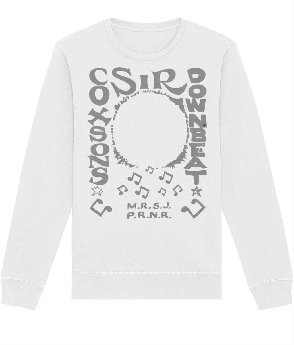 bloodsweatandtees | Sir Coxsons Downbeat Organic Sweatshirt GREY/ White
