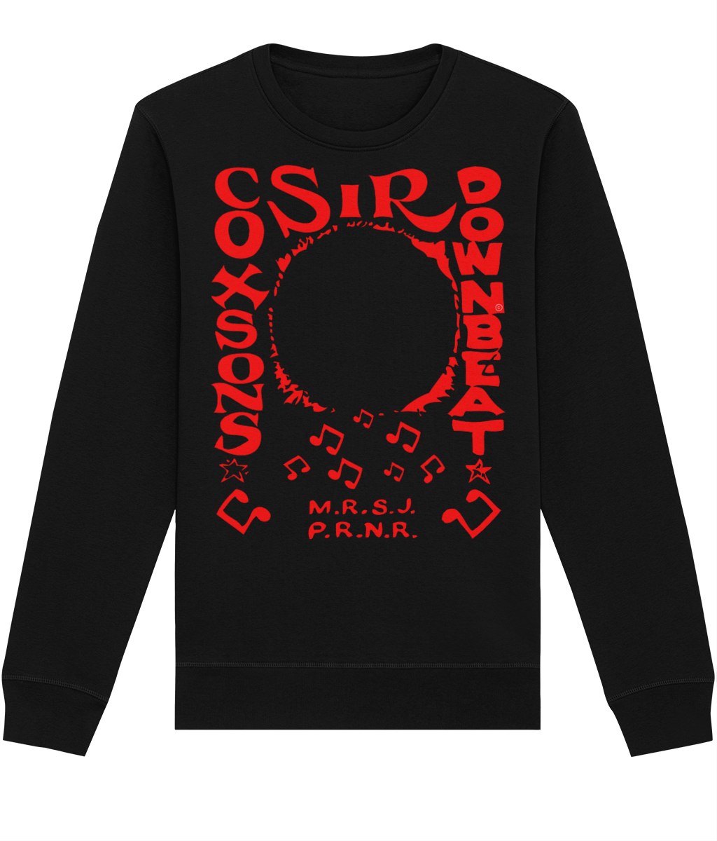 bloodsweatandtees | Sir Coxsons Downbeat Organic Sweatshirt RED/ Black