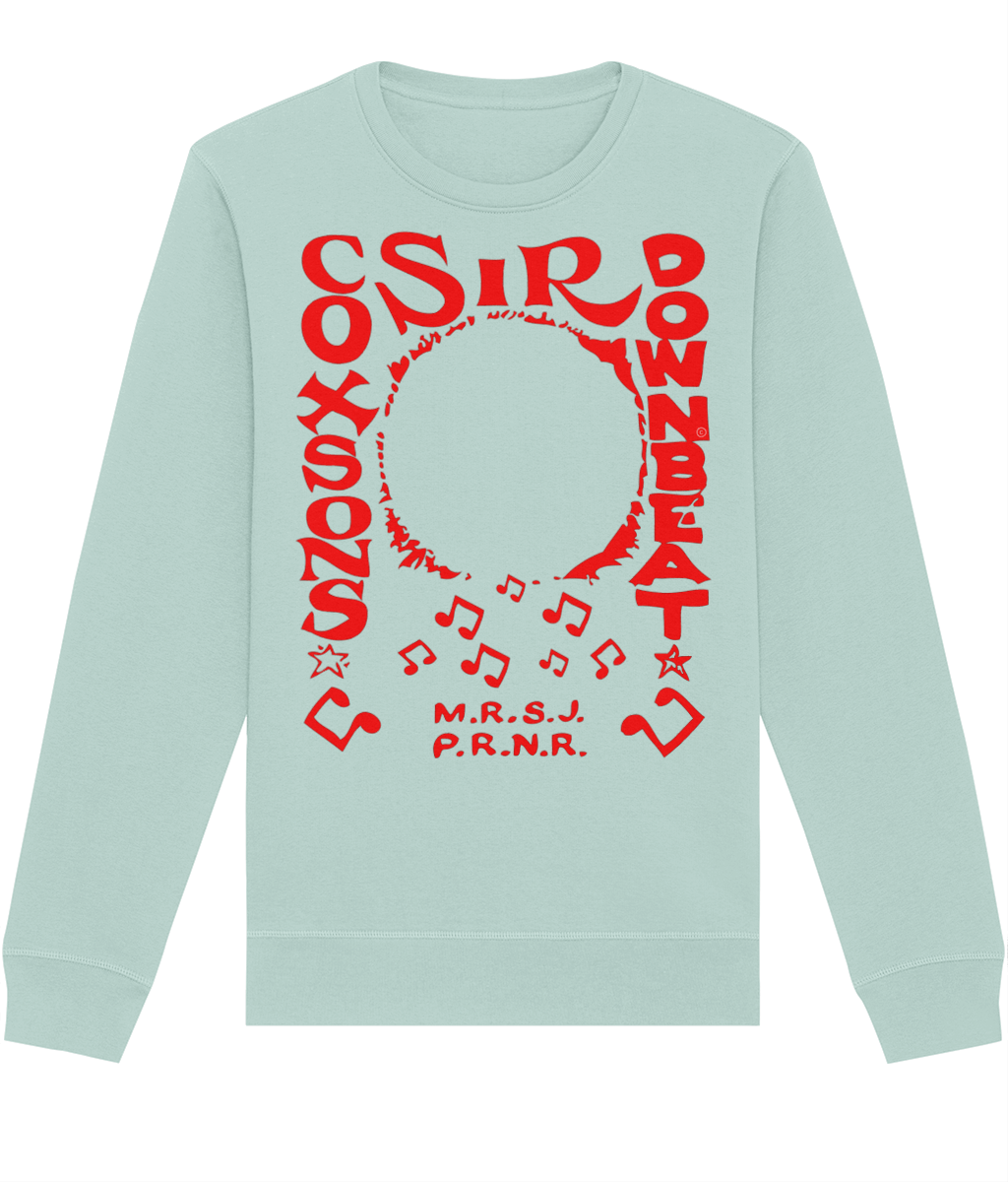 bloodsweatandtees | Sir Coxsons Downbeat Organic Sweatshirt RED/ Caribbean_Blue
