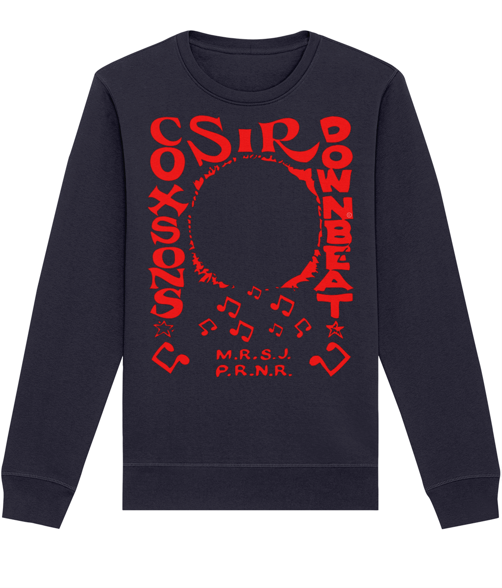 bloodsweatandtees | Sir Coxsons Downbeat Organic Sweatshirt RED/ French_Navy