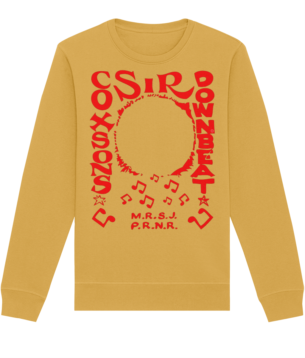 bloodsweatandtees | Sir Coxsons Downbeat Organic Sweatshirt RED/ Spectra_Yellow