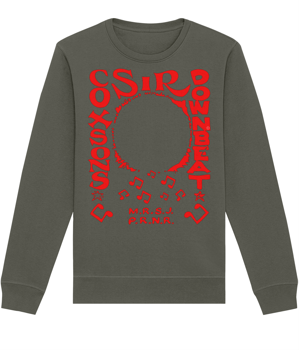 bloodsweatandtees | Sir Coxsons Downbeat Organic Sweatshirt RED/ Khaki
