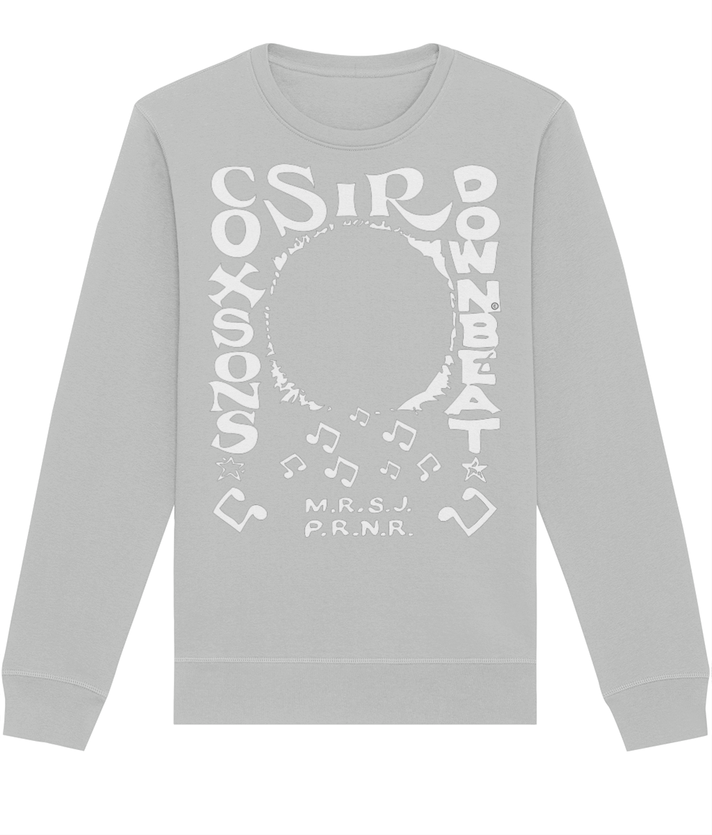 bloodsweatandtees | Sir Coxsons Downbeat Organic Sweatshirt WHITE/ Heather_Grey