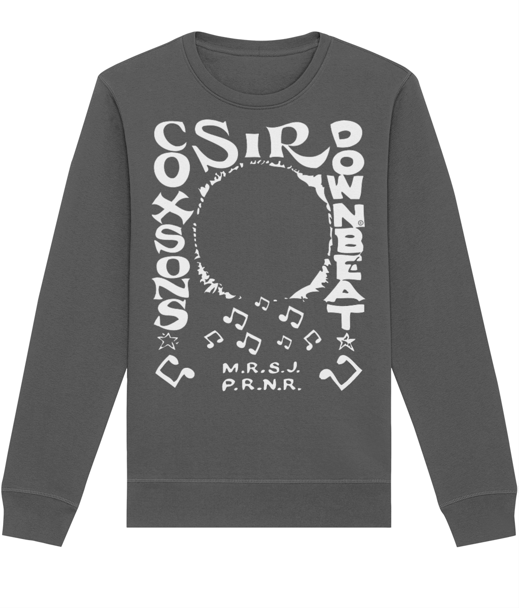 bloodsweatandtees | Sir Coxsons Downbeat Organic Sweatshirt WHITE/ Anthracite