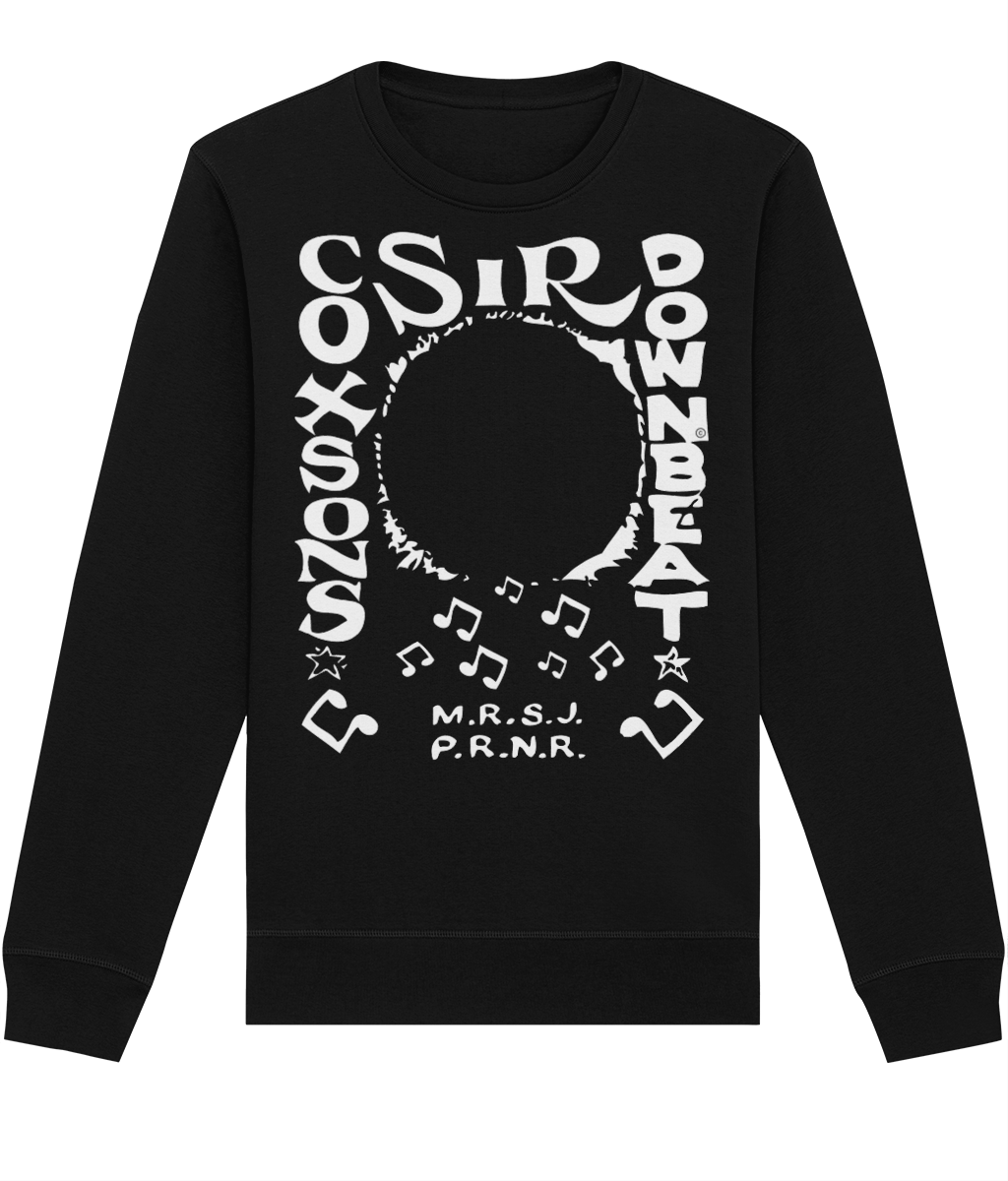 bloodsweatandtees | Sir Coxsons Downbeat Organic Sweatshirt WHITE/ Black
