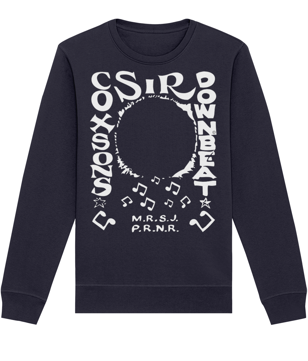 bloodsweatandtees | Sir Coxsons Downbeat Organic Sweatshirt WHITE/ French_Navy