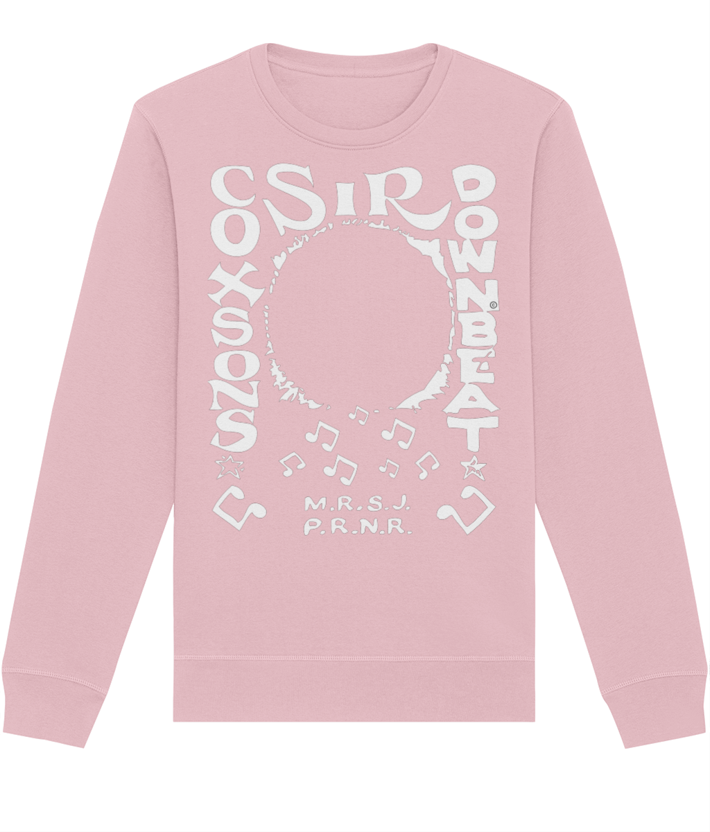 bloodsweatandtees | Sir Coxsons Downbeat Organic Sweatshirt WHITE/ Cotton_Pink
