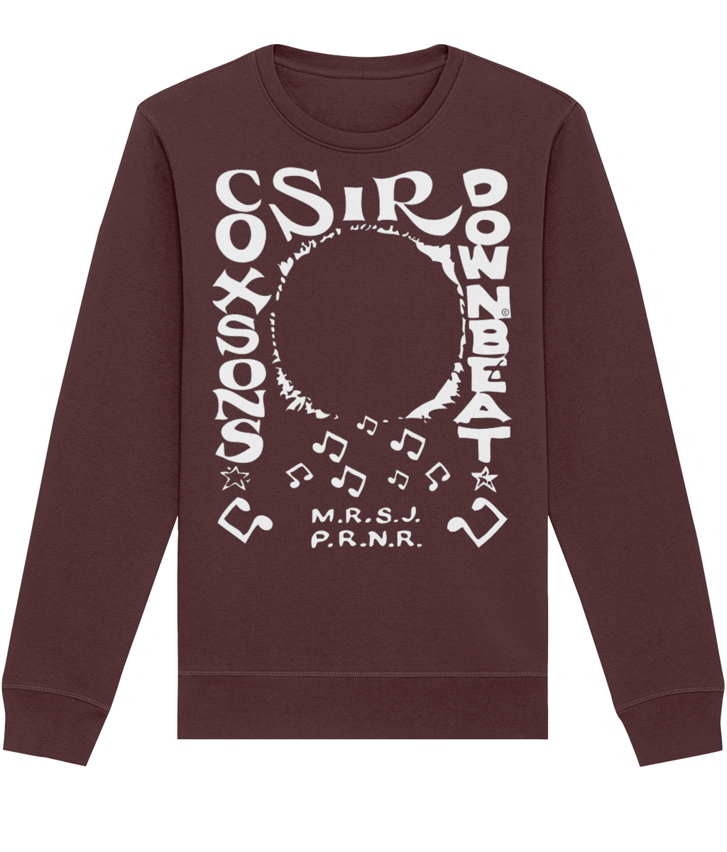 bloodsweatandtees | Sir Coxsons Downbeat Organic Sweatshirt WHITE/ Maroon