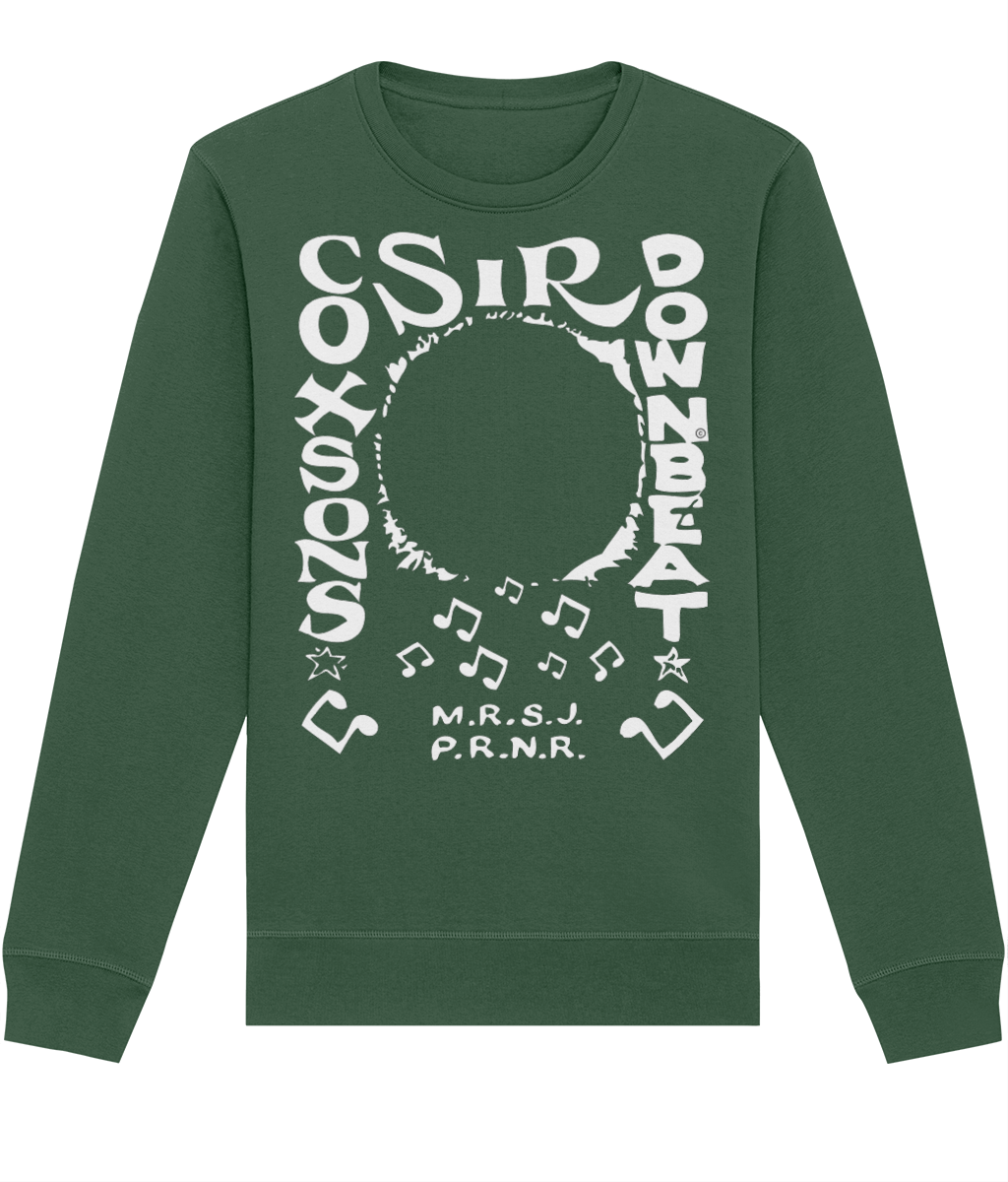 bloodsweatandtees | Sir Coxsons Downbeat Organic Sweatshirt WHITE/ Bottle_Green