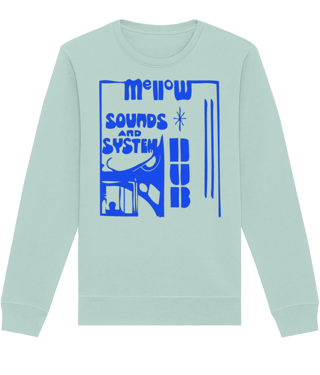 bloodsweatandtees | Mellow Sounds System Dub Organic Sweatshirt BLUE/ Caribbean_Blue
