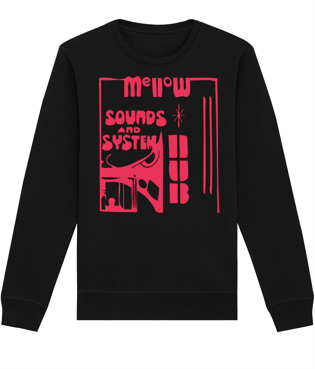 bloodsweatandtees | Mellow Sounds System Dub Organic Sweatshirt RED/ Black