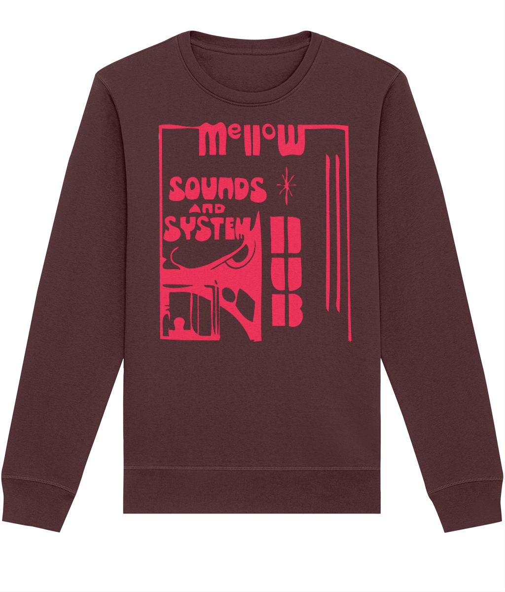 bloodsweatandtees | Mellow Sounds System Dub Organic Sweatshirt RED/ Maroon