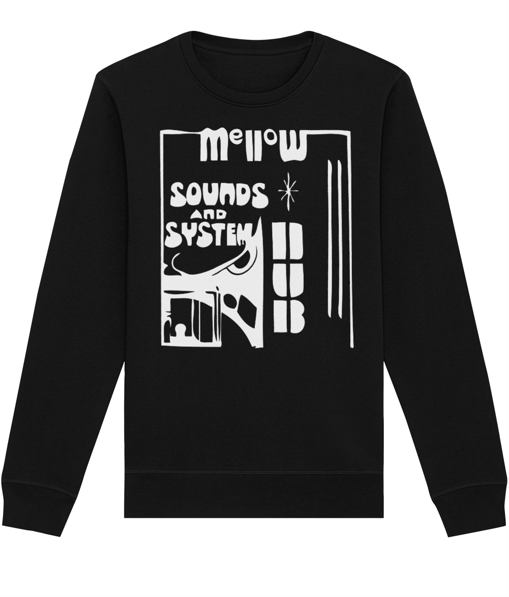 bloodsweatandtees | Mellow Sounds System Dub Organic Sweatshirt WHITE/ Black