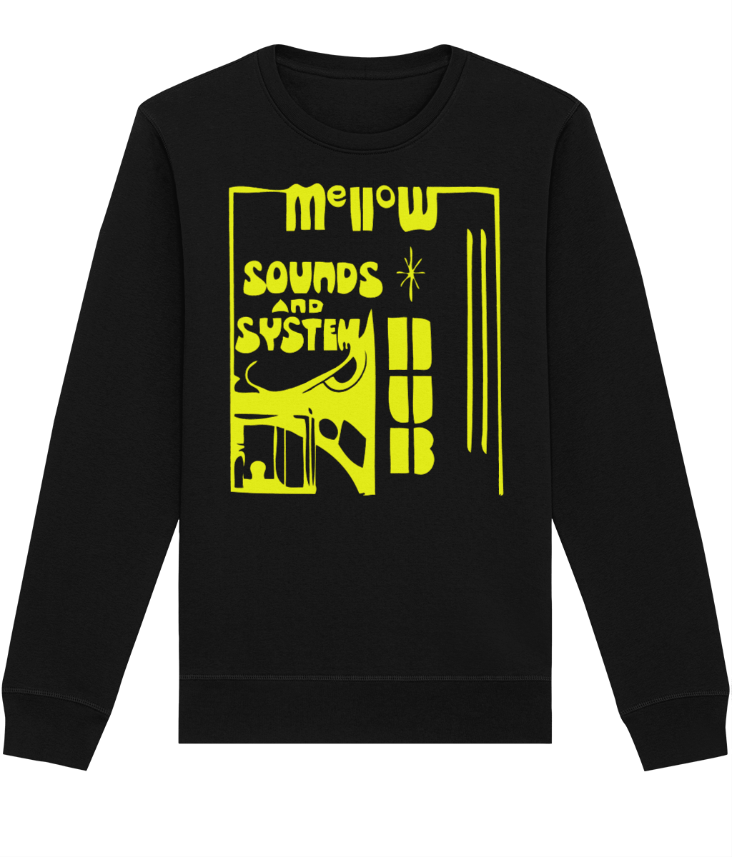 bloodsweatandtees | Mellow Sounds System Dub Organic Sweatshirt YELLOW/ Black