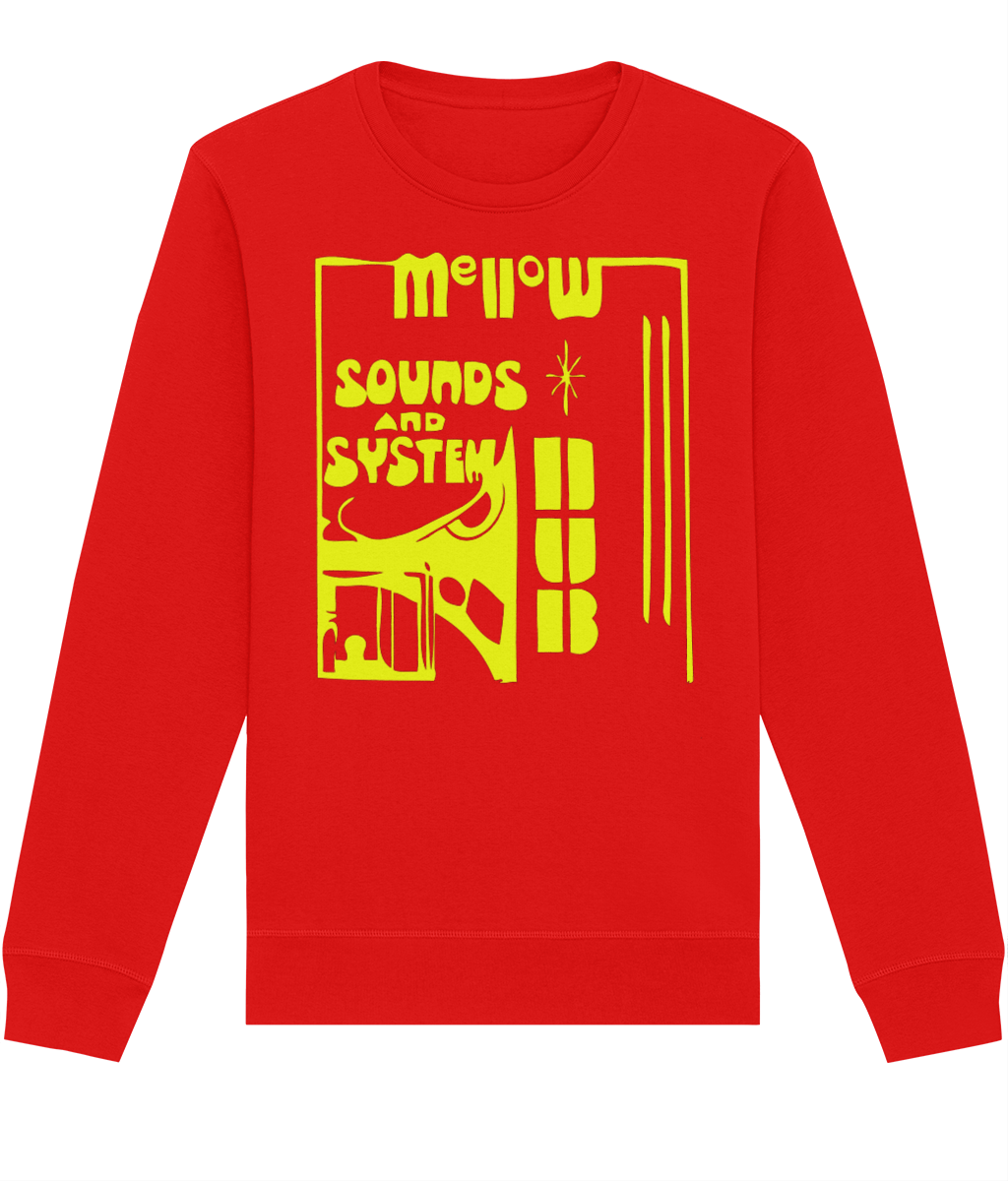 bloodsweatandtees | Mellow Sounds System Dub Organic Sweatshirt YELLOW/ Red