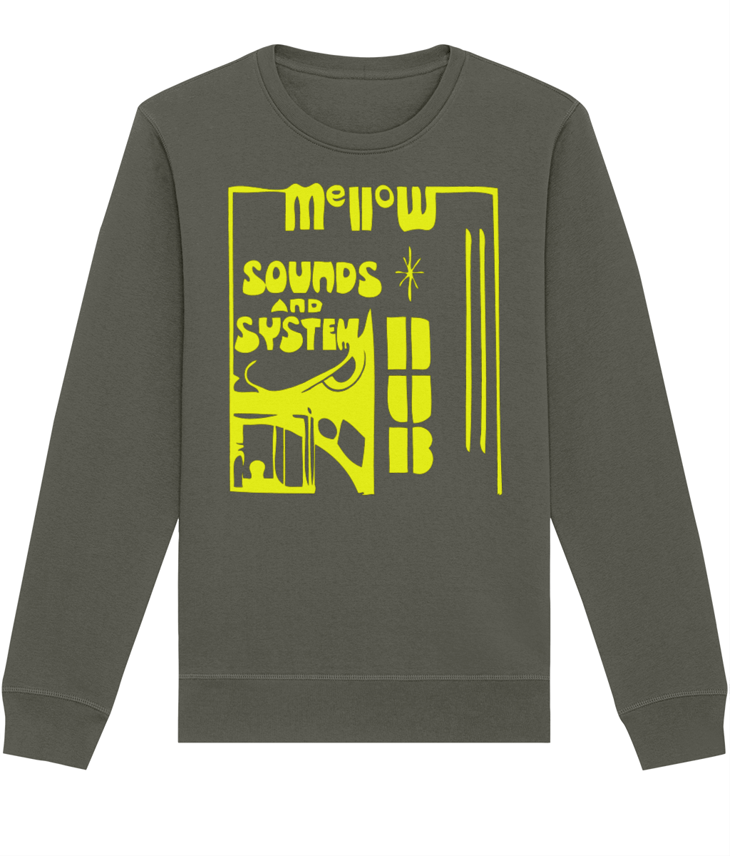 bloodsweatandtees | Mellow Sounds System Dub Organic Sweatshirt YELLOW/ Khaki