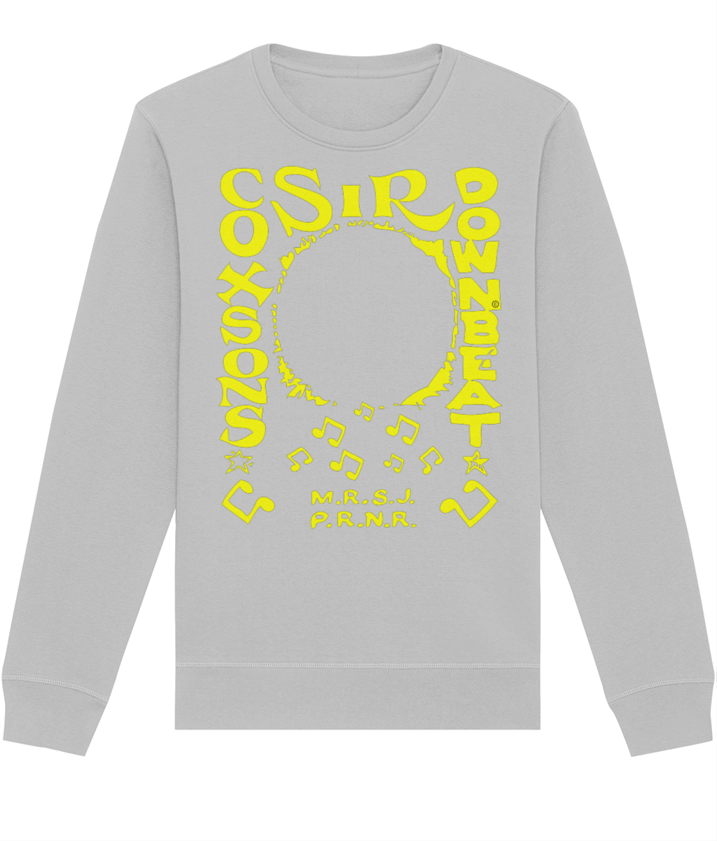bloodsweatandtees | Sir Coxsons Downbeat Organic Sweatshirt YELLOW/ Heather_Grey