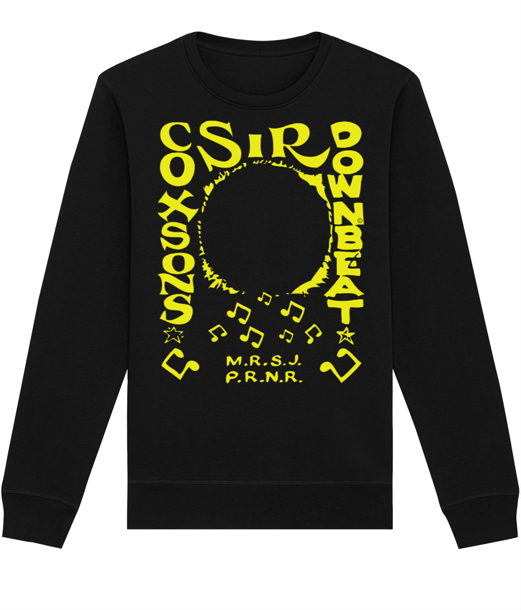 bloodsweatandtees | Sir Coxsons Downbeat Organic Sweatshirt YELLOW/ Black