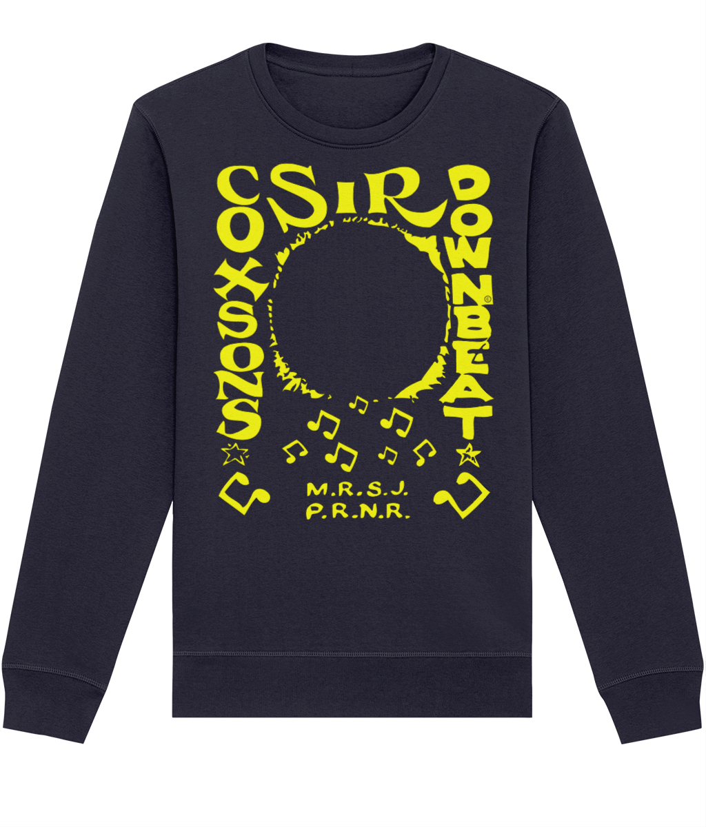 bloodsweatandtees | Sir Coxsons Downbeat Organic Sweatshirt YELLOW/ French_Navy
